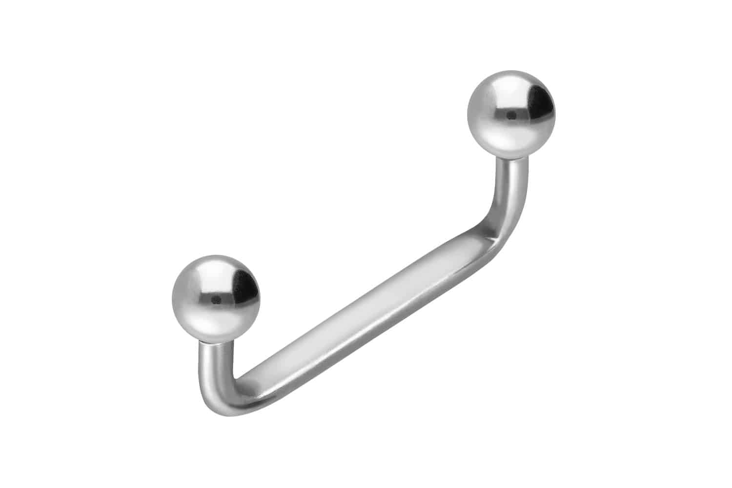 Titan Surface Barbell Piercing FLACH (90 Grad) mit Kugeln
